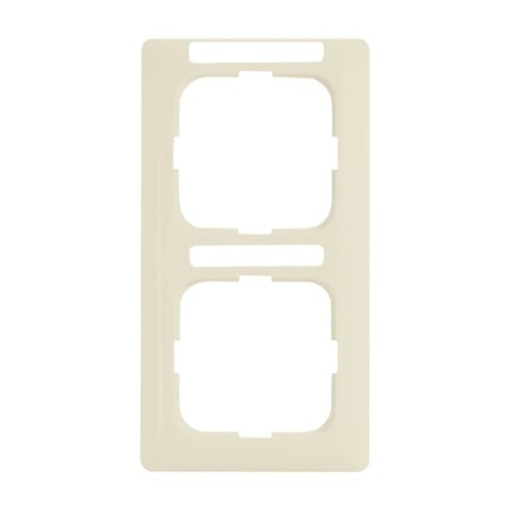 Cover frame with labelling field, vertical with label space 2-gang white - Busch-Duro 2000 SI Linear