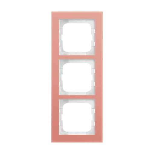 Cover frame 3-gang glass coral - Busch-axcent pur
