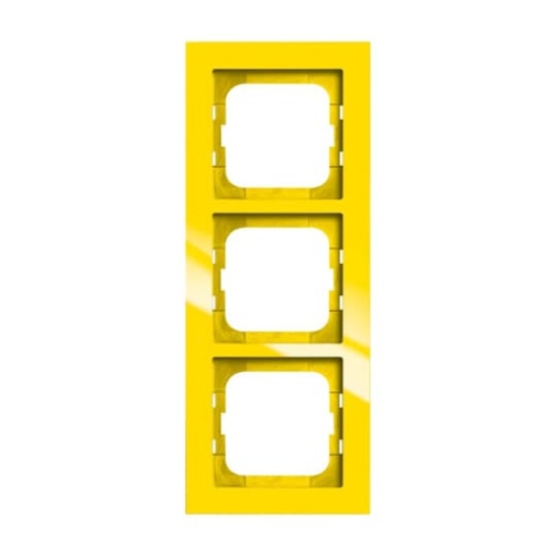 Cover frame 3-gang yellow - Busch-axcent