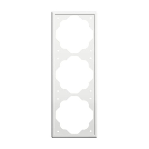 Cover frame 3-gang studio white matt - impuls