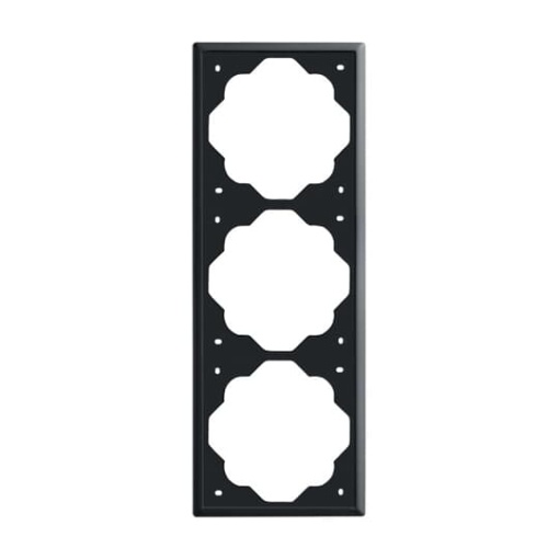 Cover frame 3-gang black matt - impuls
