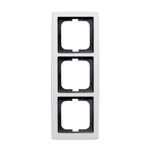 Cover frame 3-gang studio white - solo