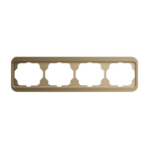 Cover frame 4-gang bronze - alpha nea