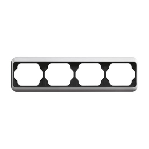 Cover frame 4-gang titanium - alpha nea