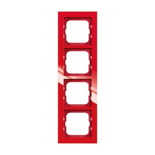 Cover frame 4-gang red - Busch-axcent