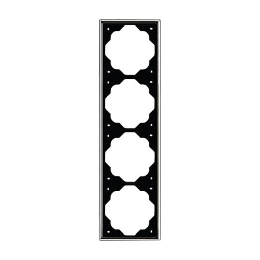 Cover frame 4-gang chrome - impuls