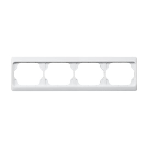 Cover frame 4-gang studio white - alpha exclusive