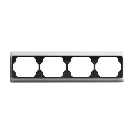 Cover frame 4-gang titanium - alpha exclusive