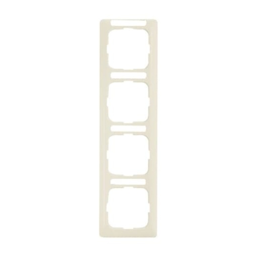 Cover frame with labelling field, vertical with label space 4-gang white - Busch-Duro 2000 SI Linear