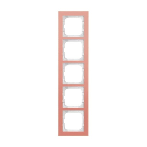 Cover frame 5-gang glass coral - Busch-axcent pur