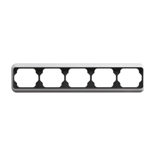 Cover frame 5-gang titanium - alpha nea