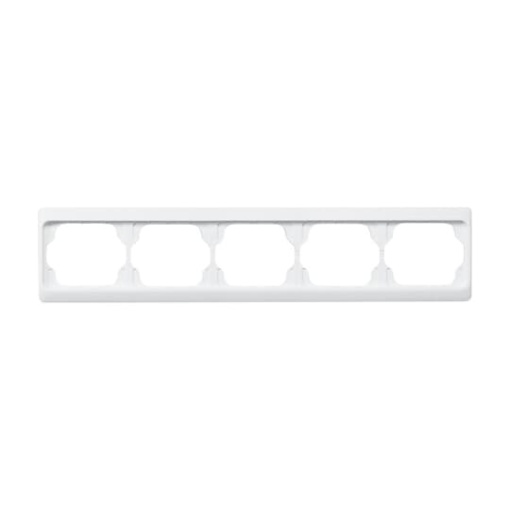 Cover frame 5-gang studio white - alpha exclusive