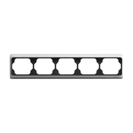 Cover frame 5-gang titanium - alpha exclusive