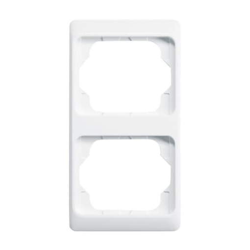 Cover frame 2-gang studio white - alpha exclusive