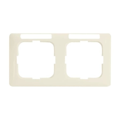 Cover frame with labelling field, horizontal with label space 2-gang white - Busch-Duro 2000 SI Linear