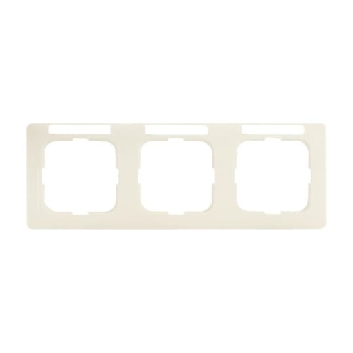 Cover frame with labelling field, horizontal with label space 3-gang white - Busch-Duro 2000 SI Linear
