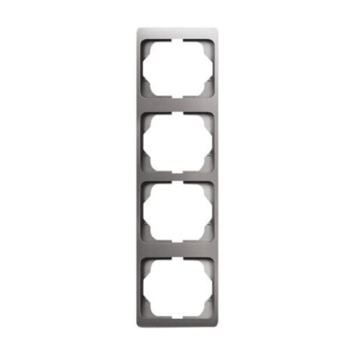 Cover frame 4-gang platinum - alpha exclusive