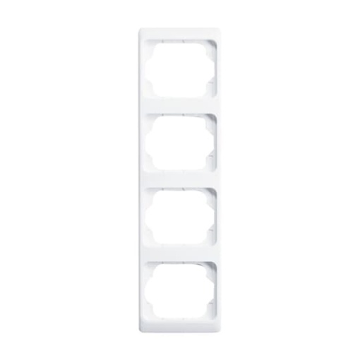 Cover frame 4-gang studio white - alpha exclusive