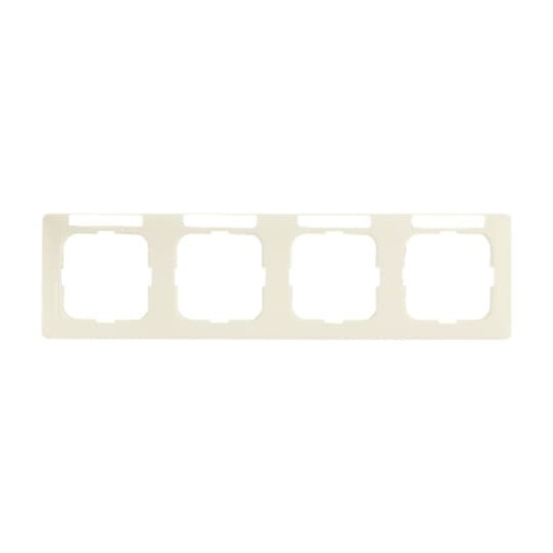 Cover frame with labelling field, horizontal with label space 4-gang white - Busch-Duro 2000 SI Linear