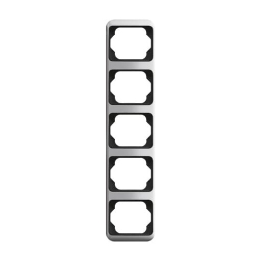 Cover frame 5-gang titanium - alpha nea