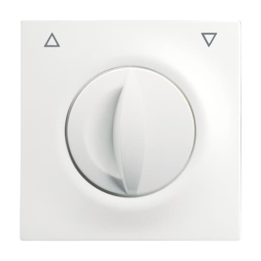 Cover plate with legend Symbol "arrows" for Venetian blind, Turn button studio white matt - impuls