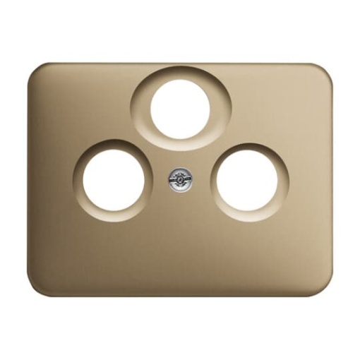 Cover plate TV  Radio  SAT 3 gang bronze - alpha