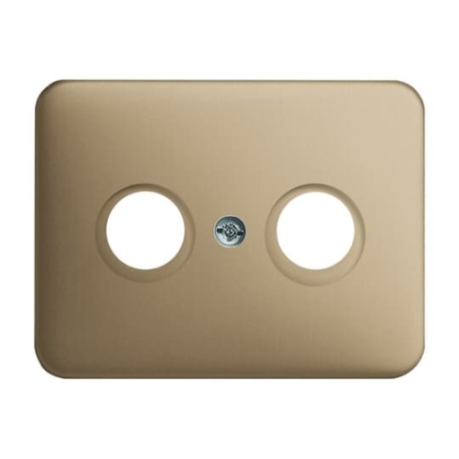 Cover plate SAT 2 gang bronze - alpha