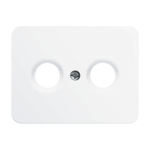 Cover plate SAT 2 gang studio white - alpha