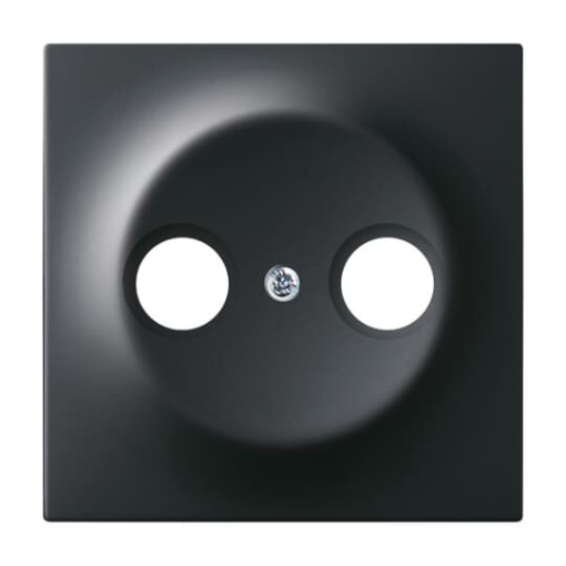 Cover plate SAT 2 gang black matt - impuls