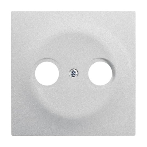 Cover plate SAT 2 gang aluminium silver - impuls