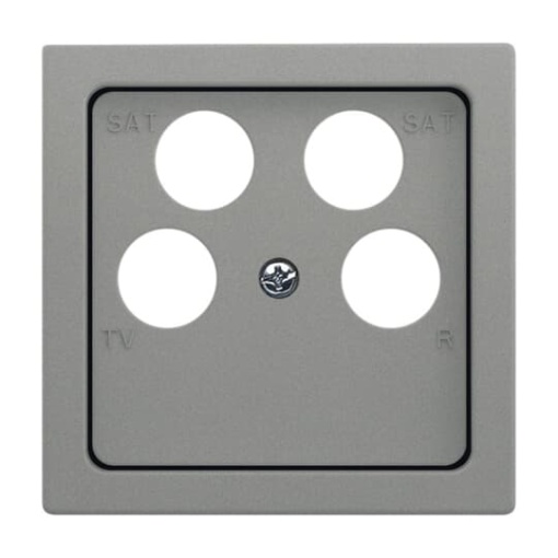 Cover plate SAT 4 gang grey metallic - Platform 63