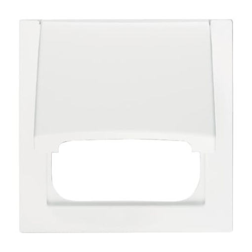 Cover plate 50x50 mm with Hinged Lid Telecommunication inserts studio white matt - impuls