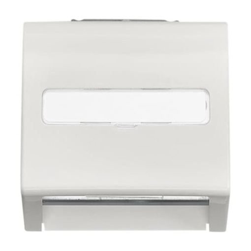Cover plate with labelling field For data connection housing alpine white - impuls