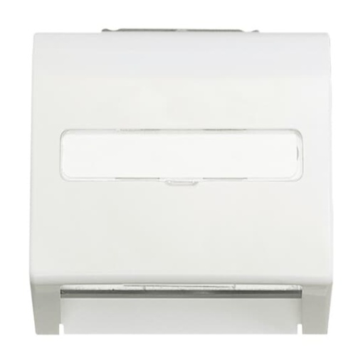 Cover plate with labelling field For data connection housing studio white matt - impuls