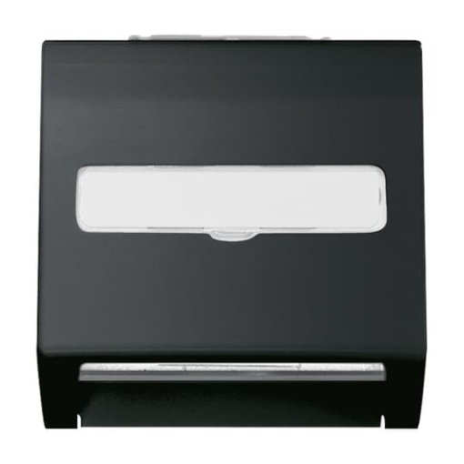 Cover plate with labelling field For data connection housing black matt - impuls