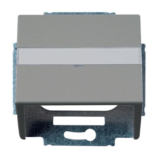 Cover plate with labelling field For data connection housing grey metallic - Platform 63