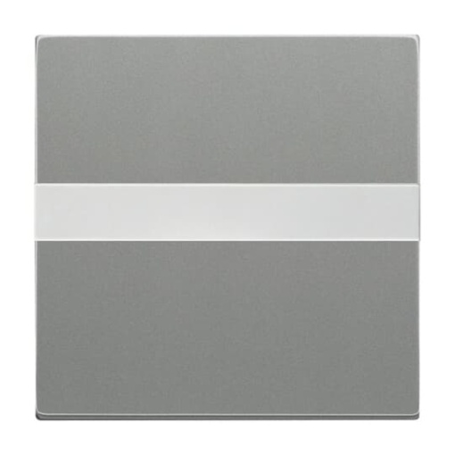 Rocker with labelling field for Switchpush button, Single rocker grey metallic - Platform 63