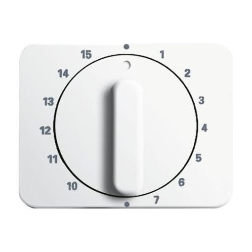 Cover plate with legend 1 ... 15 Min for Time switch, Turn button studio white - alpha