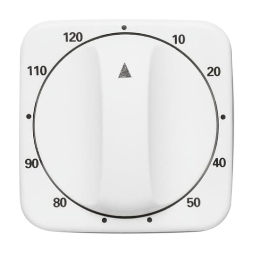 Cover plate with legend 10 ... 120 Min for Time switch, Turn button with handle alpine white - Reflex SI