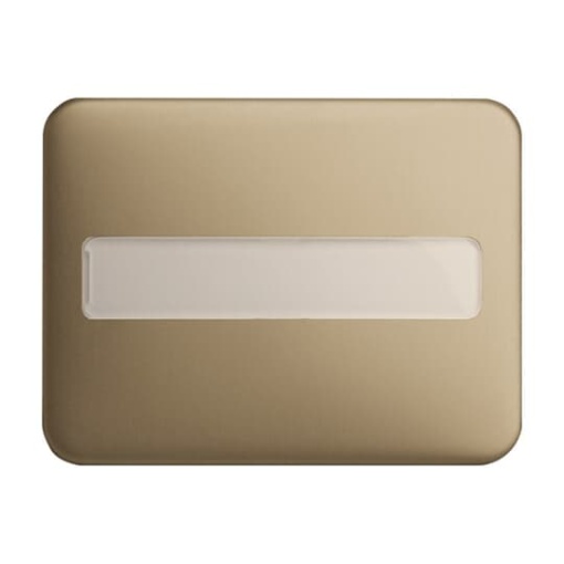 Rocker with labelling field for Switchpush button, Single rocker bronze - alpha