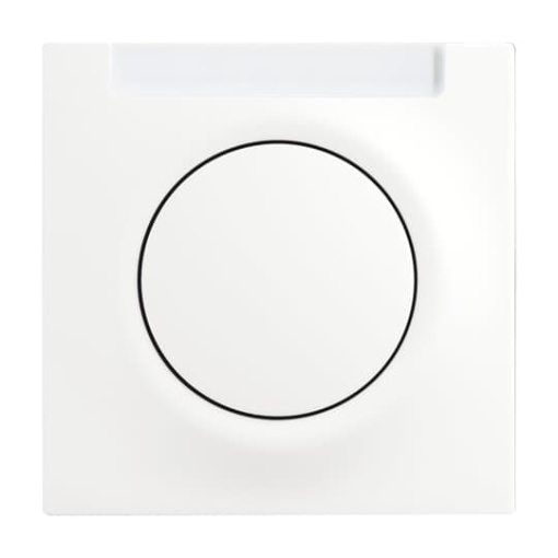 Cover plate with labelling field for Switchpush button, Single rocker studio white matt - impuls