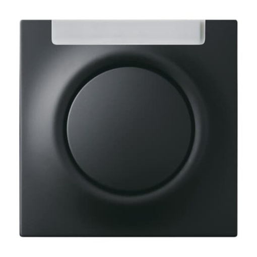 Cover plate with labelling field for Switchpush button, Single rocker black matt - impuls