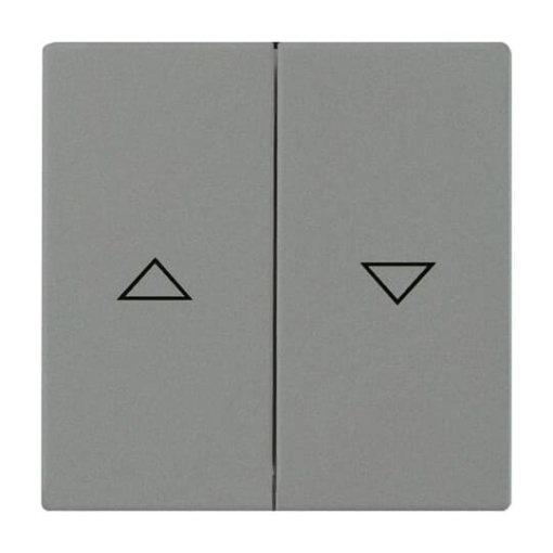 Rocker with legend Symbol "arrows" for Venetian blind, Two-part rocker grey metallic - Platform 63