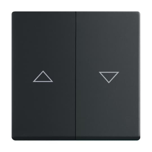 Rocker with legend Symbol "arrows" for Venetian blind, Two-part rocker black matt - Platform 63