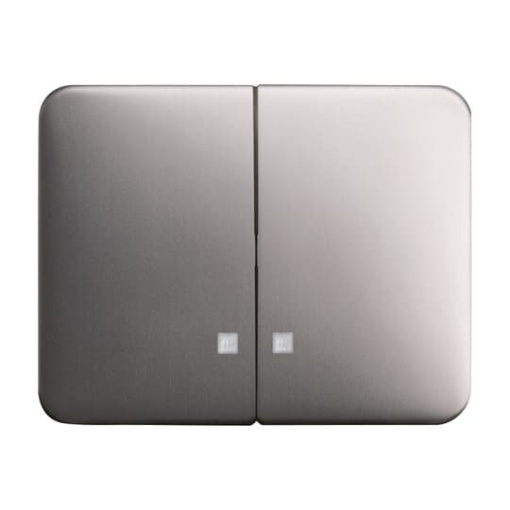 Rocker with Small Transparent Calotte for Switchpush button, Two-part rocker platinum - alpha