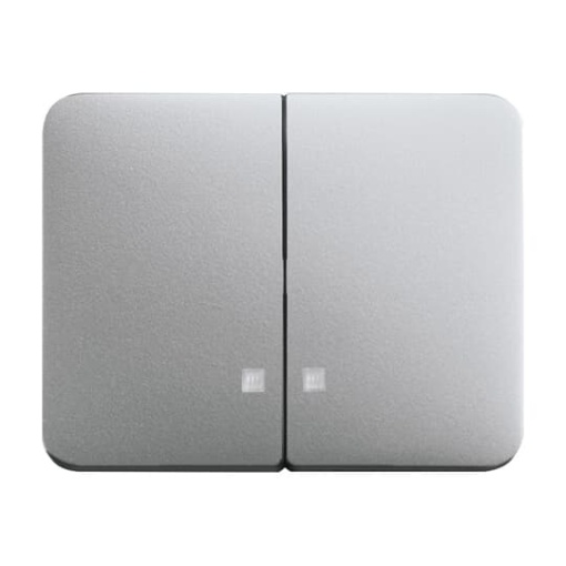 Rocker with Small Transparent Calotte for Switchpush button, Two-part rocker titanium - alpha