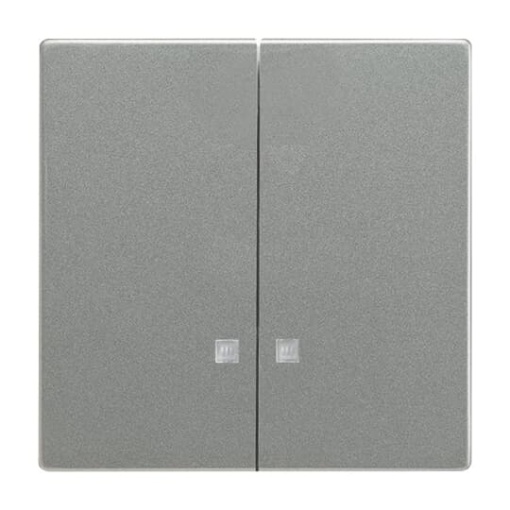 Rocker for Switchpush button, Two-part rocker grey metallic - Platform 63
