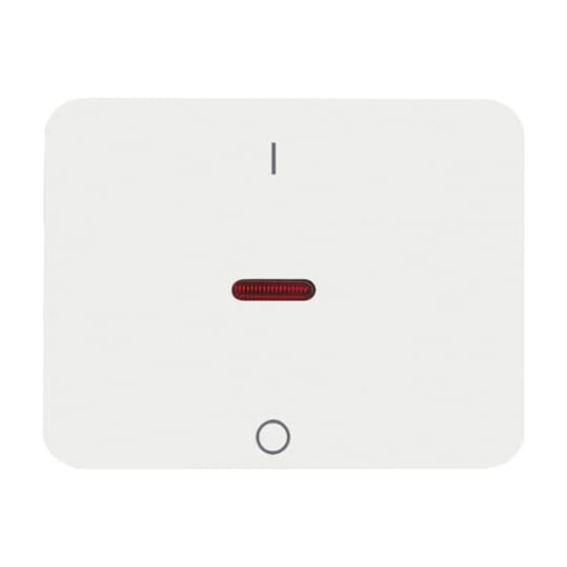Rocker Characters 0 and 1 with Small Red Calotte for Switchpush button, Single rocker studio white - alpha