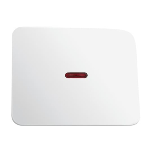 Rocker with Small Red Calotte for Switchpush button, Single rocker studio white - alpha