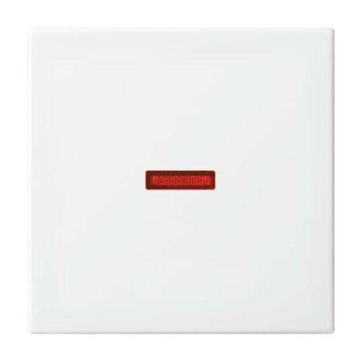 Rocker with Small Red Calotte for Switchpush button, Single rocker alpine white - Busch-balance SI
